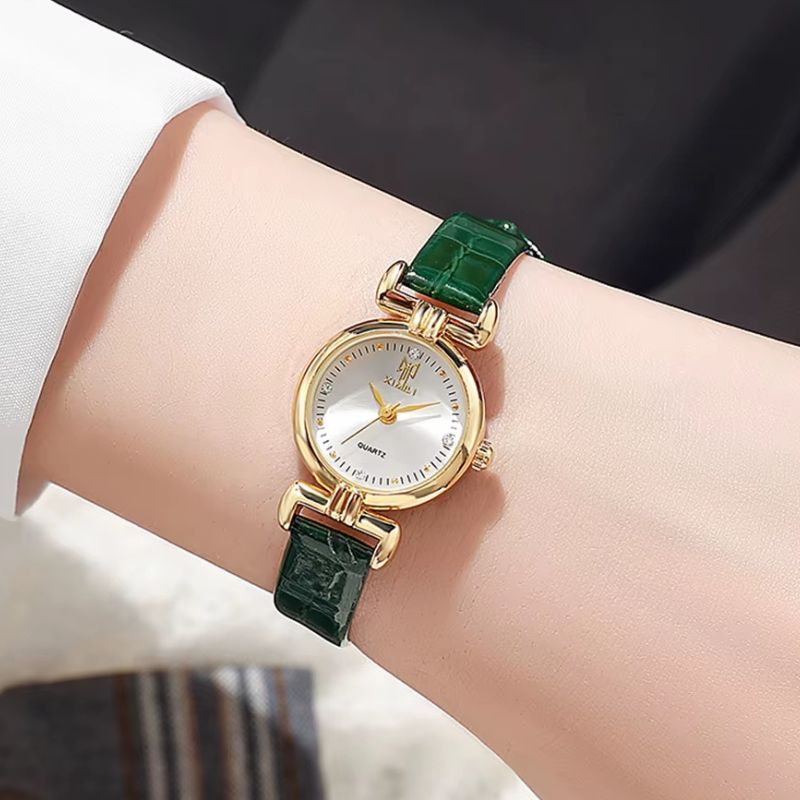 Montre Femme Minimaliste Quartz Cuir Croco
