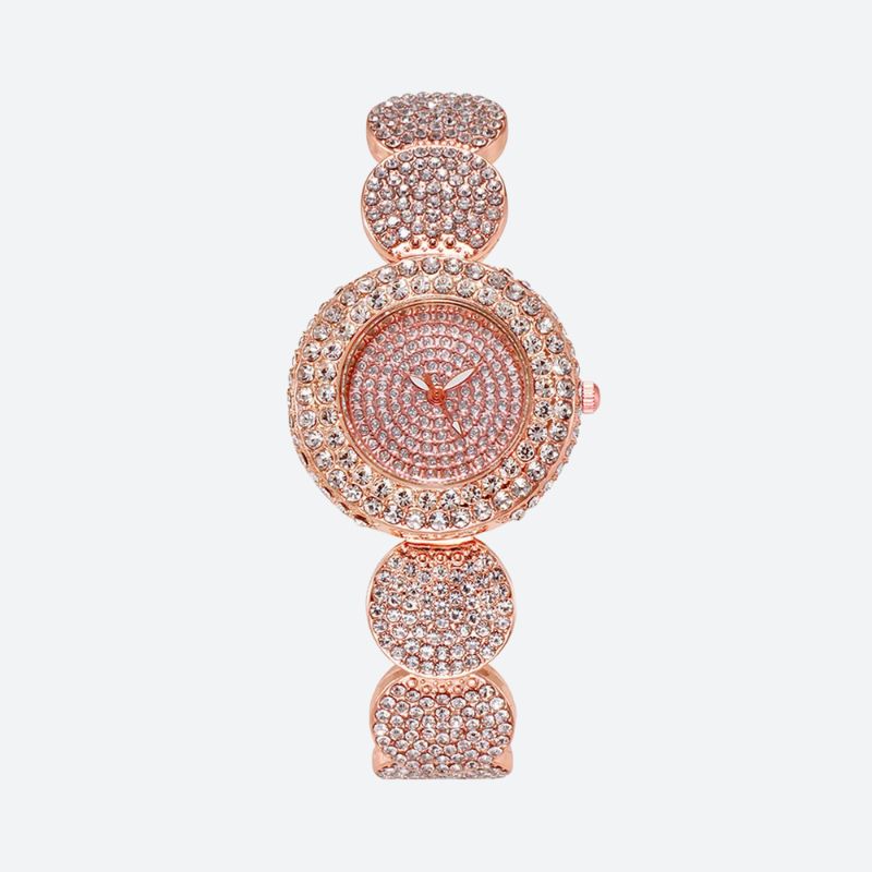 Montre Femme Quartz Entièrement En Strass