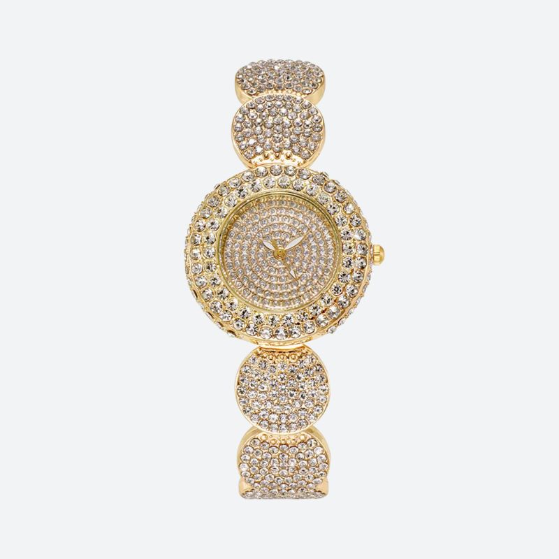 Montre Femme Quartz Entièrement En Strass