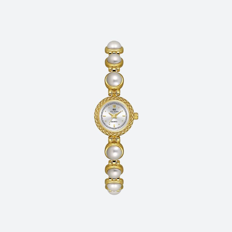 Montre Femme Quartz Perle Médiévale, Élégante