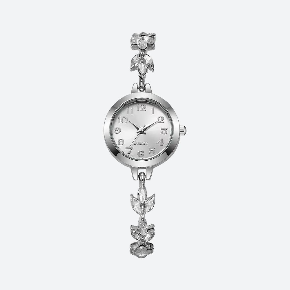 Montre Femme Ronde Strass Élégante