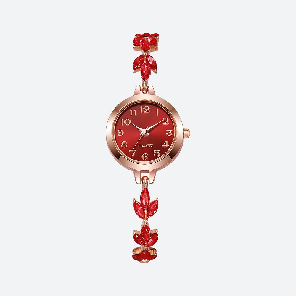 Montre Femme Ronde Strass Élégante