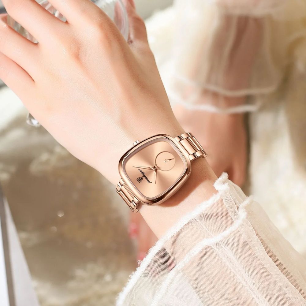 Montre Femme Élégante Quartz, Acier Étanche Image