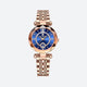 Montre Femme Élégante Quartz Facetté avec Dateur et Strass