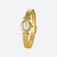 Montre Femme Élégante Quartz Petit Cadran Ovale et Bracelet Maille Tressée