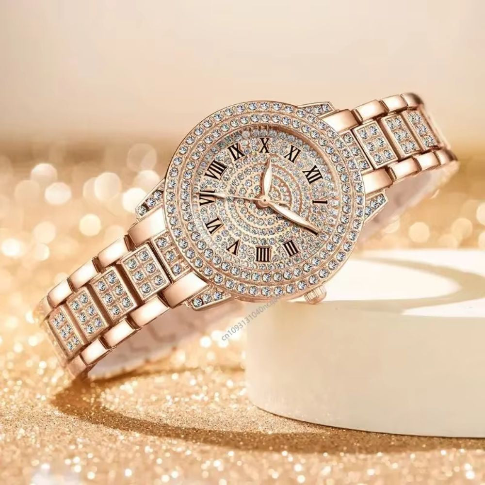 Montre Femme Élégante Strass Mécanique