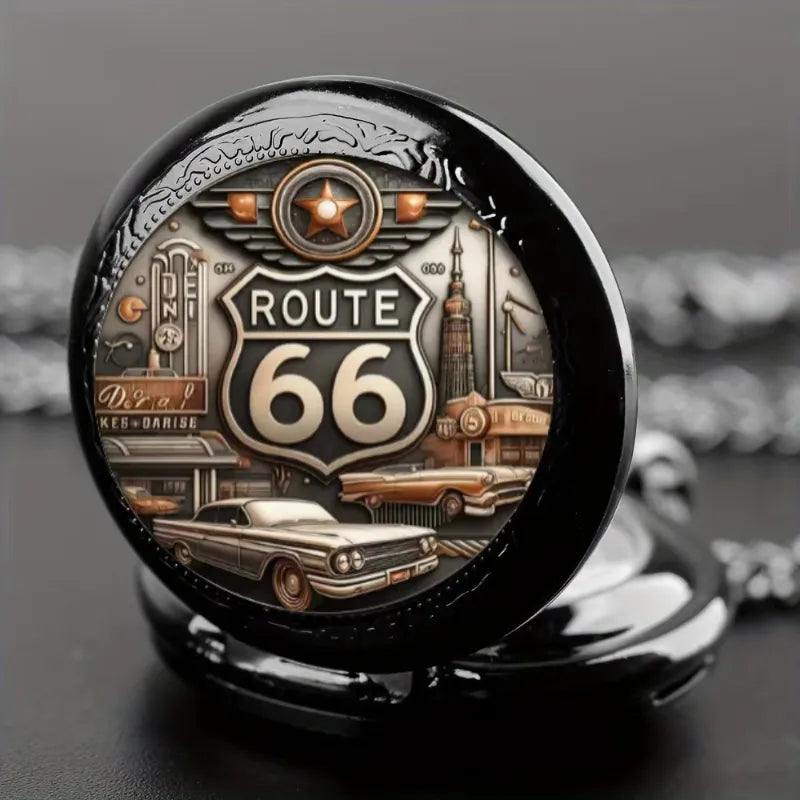 Montre à Gousset Homme Route 66, Vintage Américain