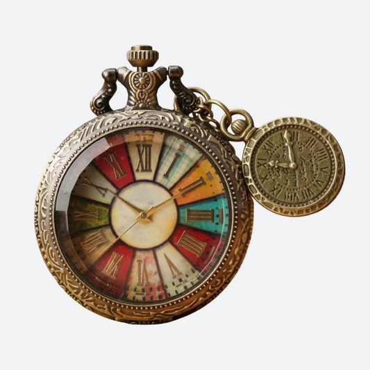 Montre à Gousset Homme Vintage Multicolore