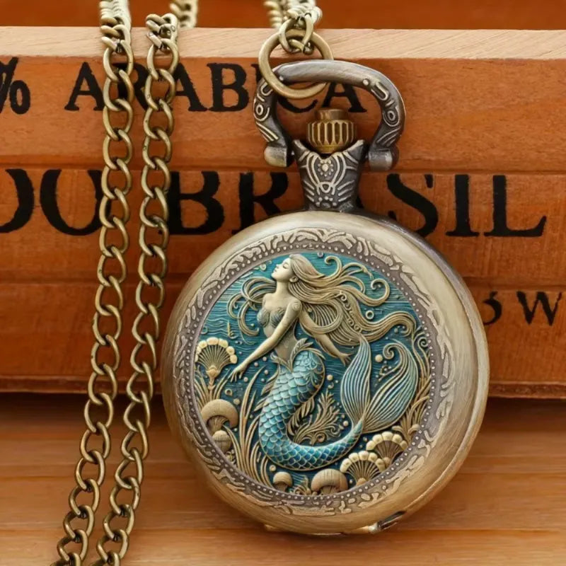 Montre à Gousset Homme Vintage Sirène Bronze Image