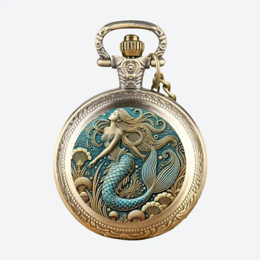 Montre à Gousset Homme Vintage Sirène Bronze