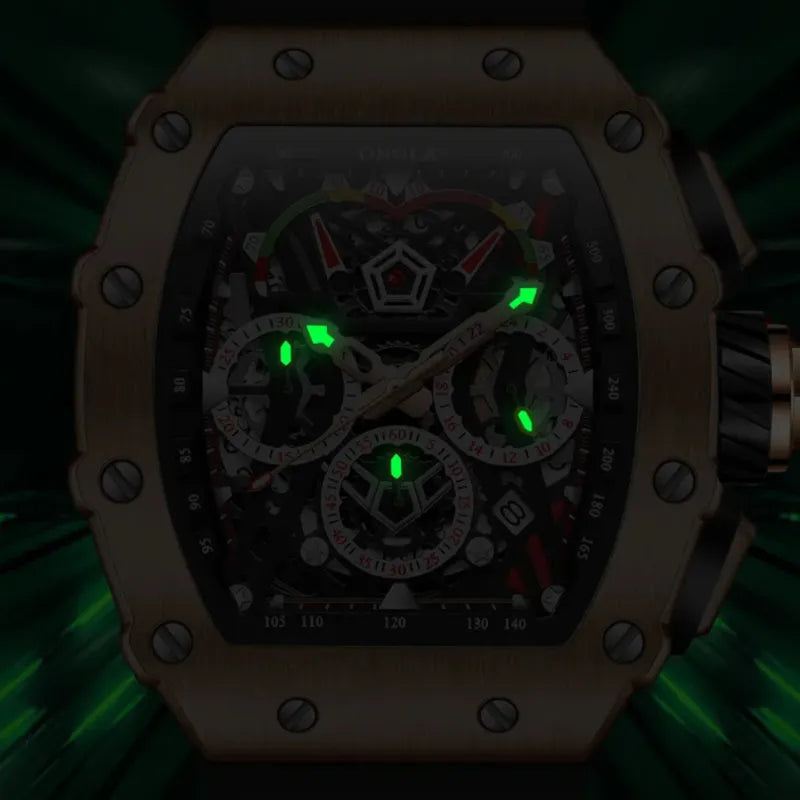 Montre Homme Automatique, Boitier tonneau