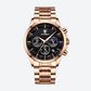 Montre Homme Chronographe Quartz, Bracelet Acier Inoxydable