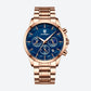 Montre Homme Chronographe Quartz, Bracelet Acier Inoxydable