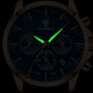 Montre Homme Chronographe Quartz, Bracelet Acier Inoxydable