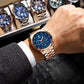 Montre Homme Chronographe Quartz, Bracelet Acier Inoxydable