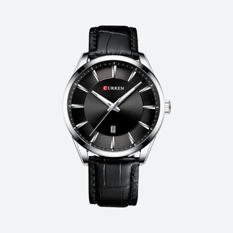 Montre Homme Cuir Quartz Élégante