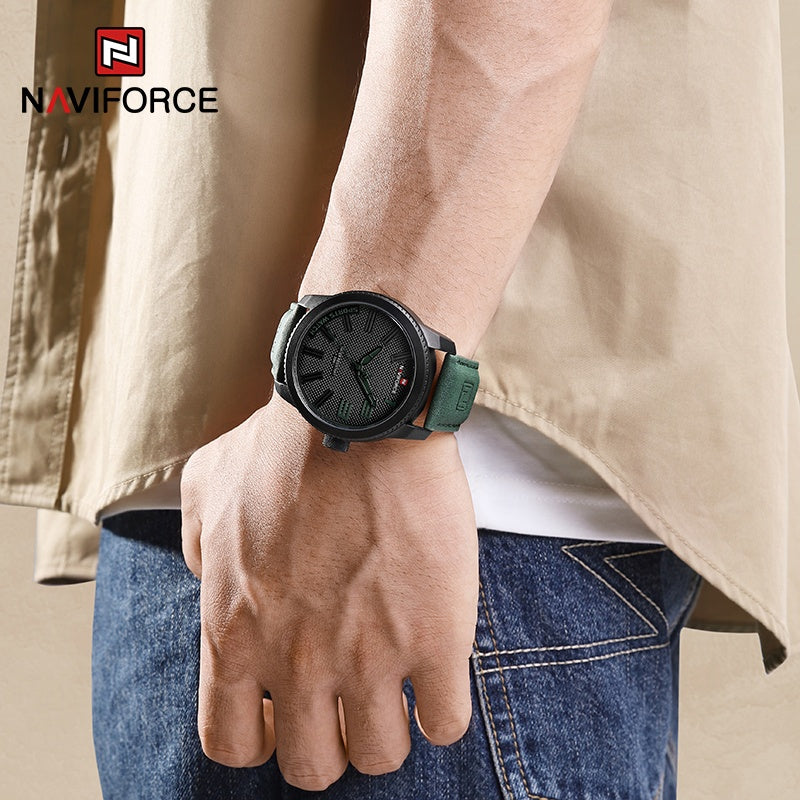 Montre Homme Cuir Sport, style Militaire