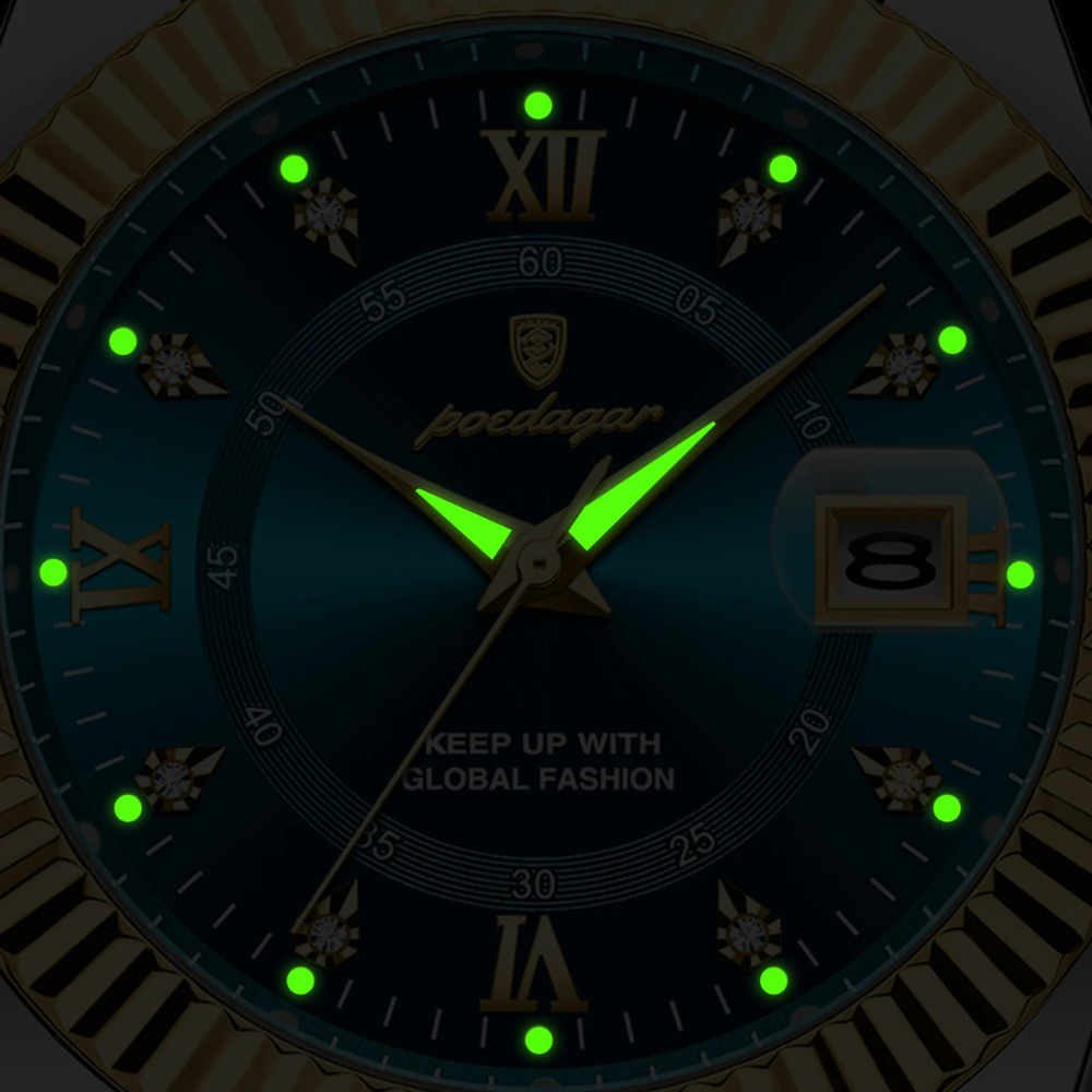 Montre Homme Luxe Quartz, Chiffre Romain Image