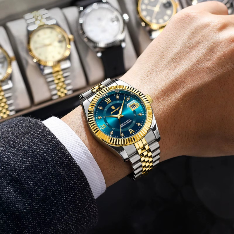 Montre Homme Luxe Quartz, Chiffre Romain Image