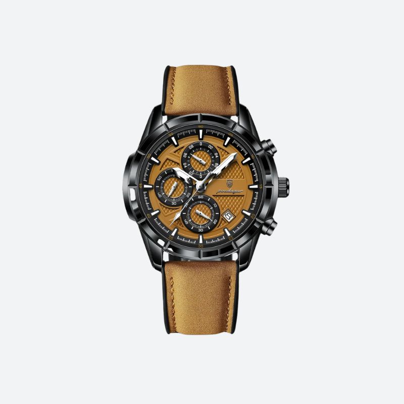 Montre Homme Quartz Chronographe Cuir