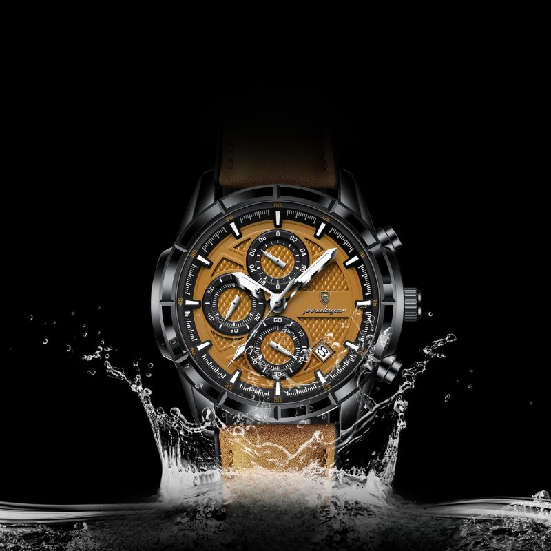 Montre Homme Quartz Chronographe Cuir