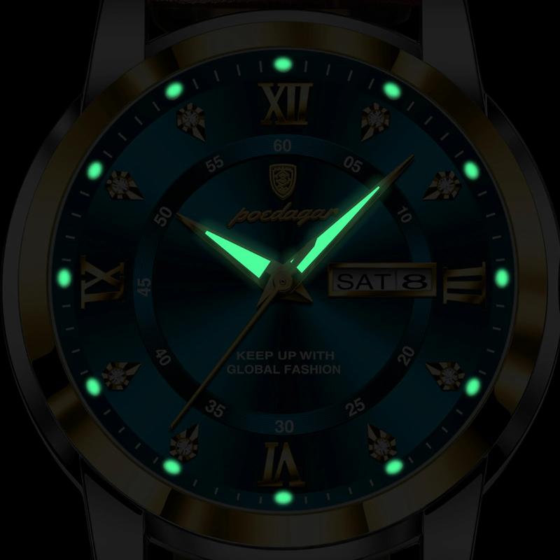 Montre Homme Quartz Élégante avec Bracelet Cuir