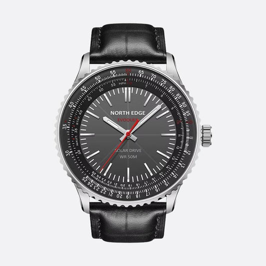 Montre Homme Solaire Aviateur Chronographe
