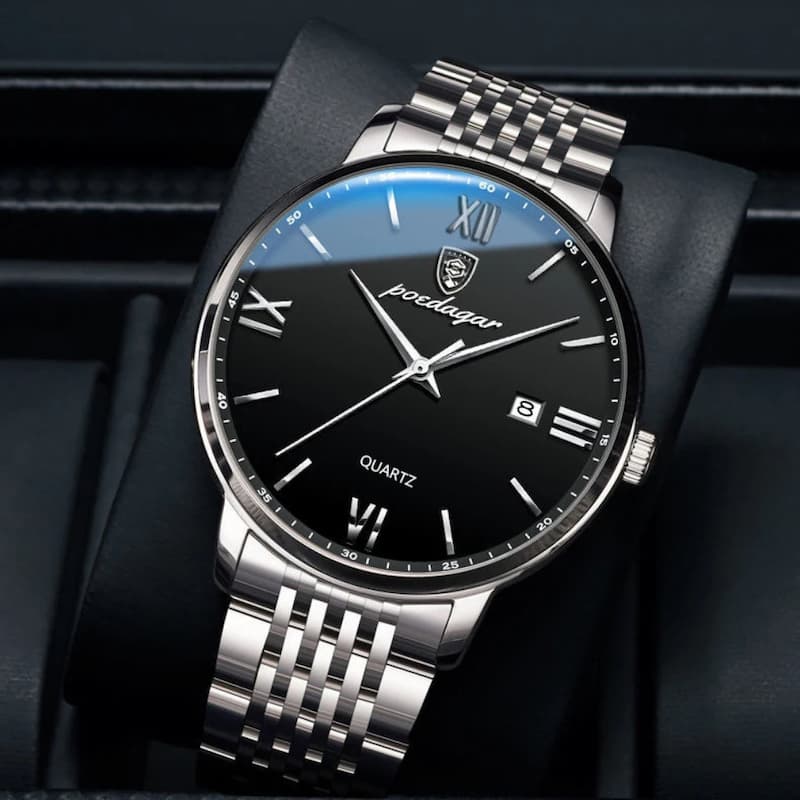 Montre Homme Ultra-Fine en Acier, Design Minimaliste