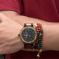 Montre Homme en Bois Naturel, Cadran Multifonction