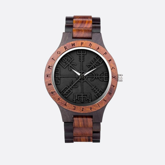 Montre Homme en Bois Viking Noir
