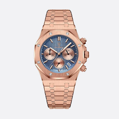 Montre Luxe Chronographe Homme, Cadran Texturé