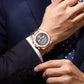 Montre Luxe Chronographe Homme, Cadran Texturé