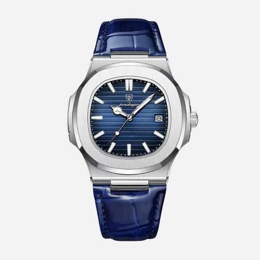 Montre Luxe Homme Style Nautilus Bracelet Cuir