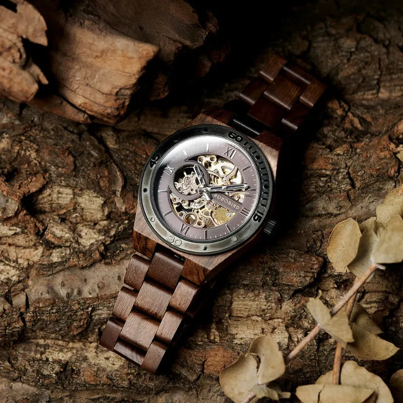 Montre Mécanique En Bois Homme Artisanat Naturel