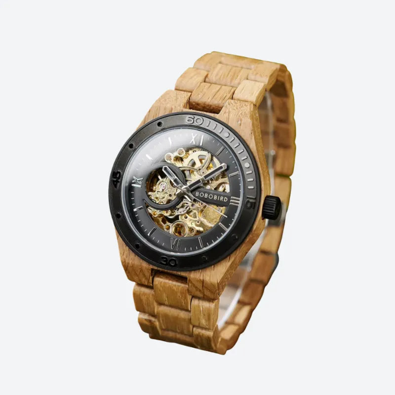 Montre Mécanique En Bois Homme Artisanat Naturel