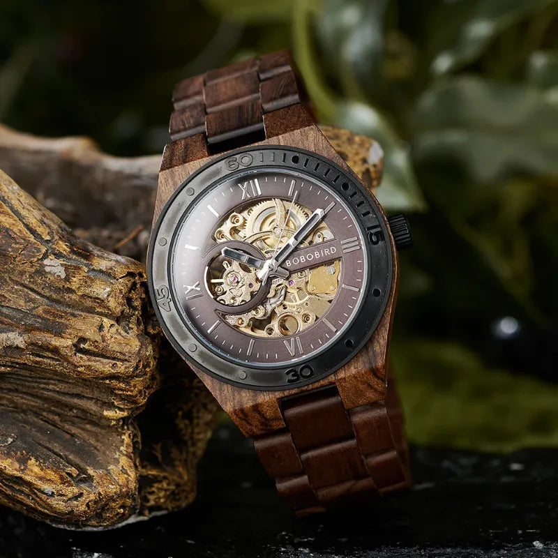 Montre Mécanique En Bois Homme Artisanat Naturel