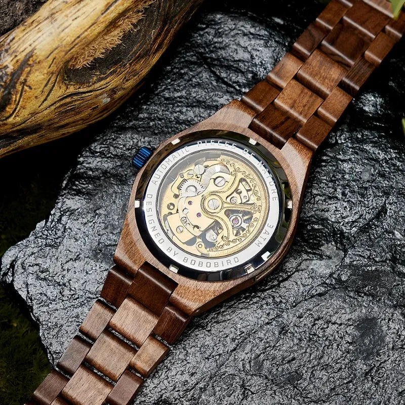 Montre Mécanique En Bois Homme Artisanat Naturel