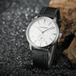 Montre Mécanique Homme Bracelet Cuir, Remontage Manuel