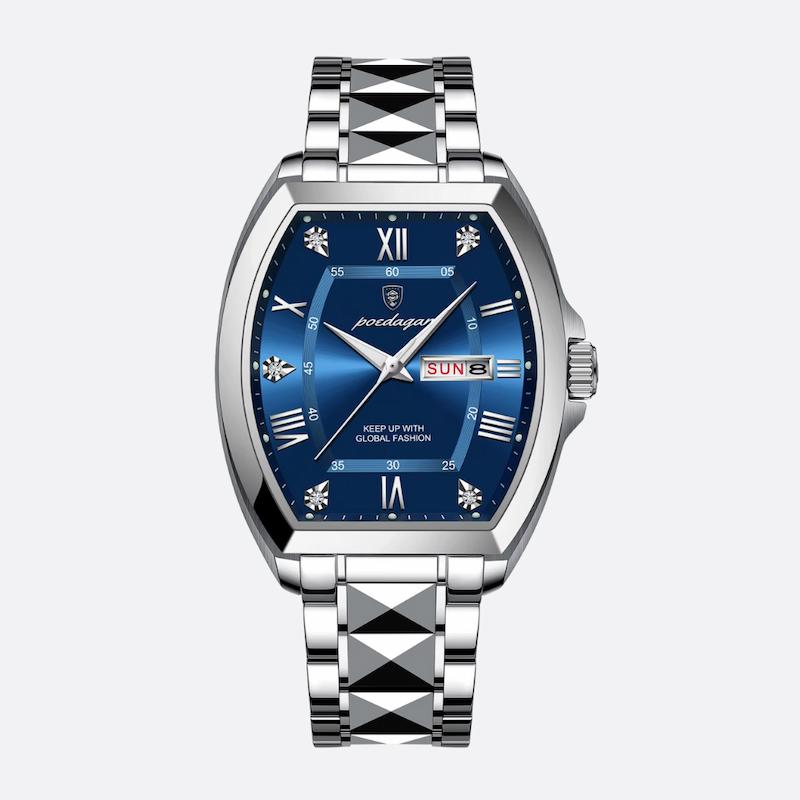 Montre Quartz Homme Design Tonneau
