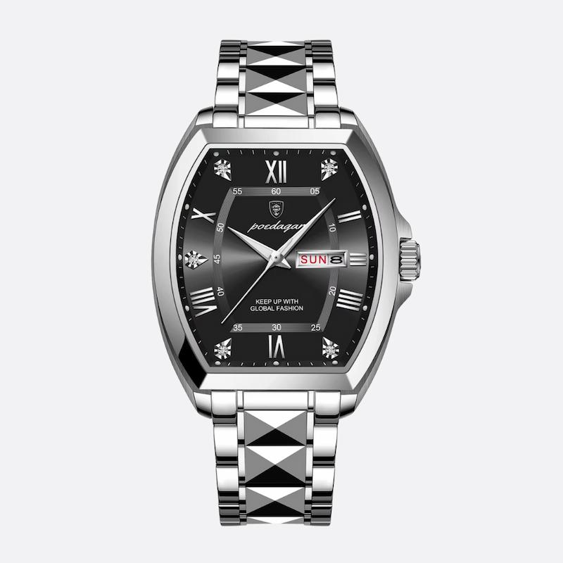 Montre Quartz Homme Design Tonneau