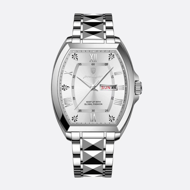 Montre Quartz Homme Design Tonneau