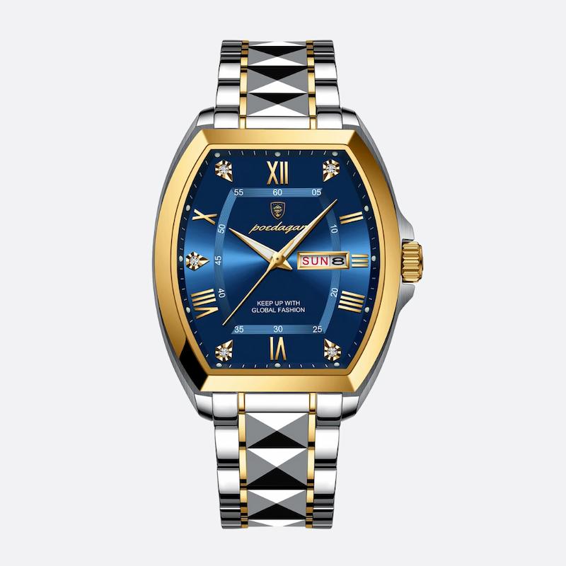 Montre Quartz Homme Design Tonneau