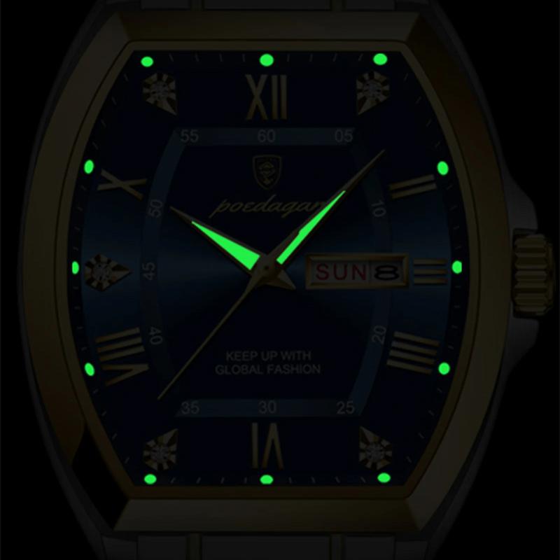 Montre Quartz Homme Design Tonneau