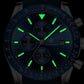 Montre Ronde Homme Chronographe Quartz Silicone