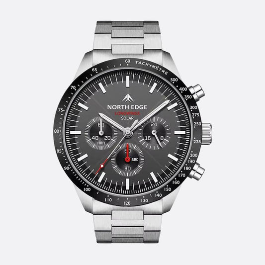 Montre Solaire Chronographe Homme Étanche 50M