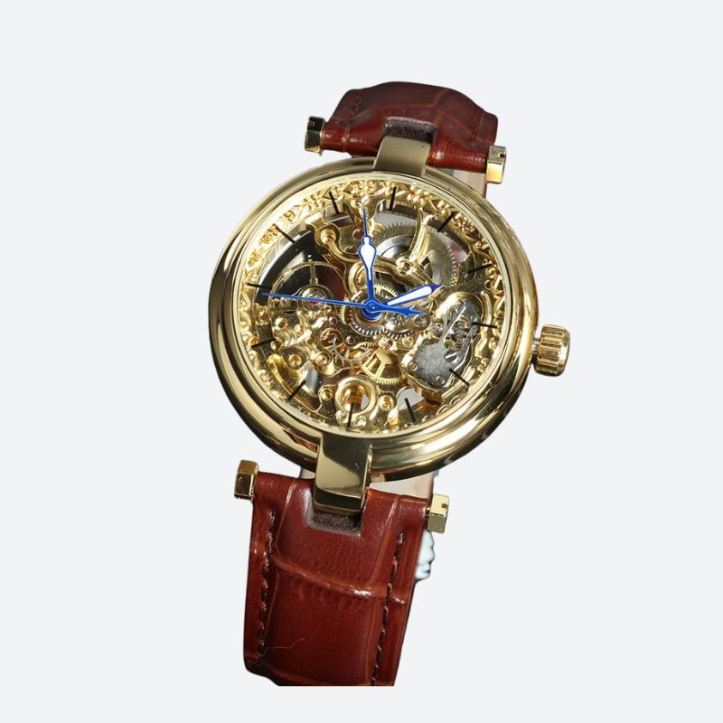 Montre_Squelette_Femme_Automatique_En_Cuir_Marron_1