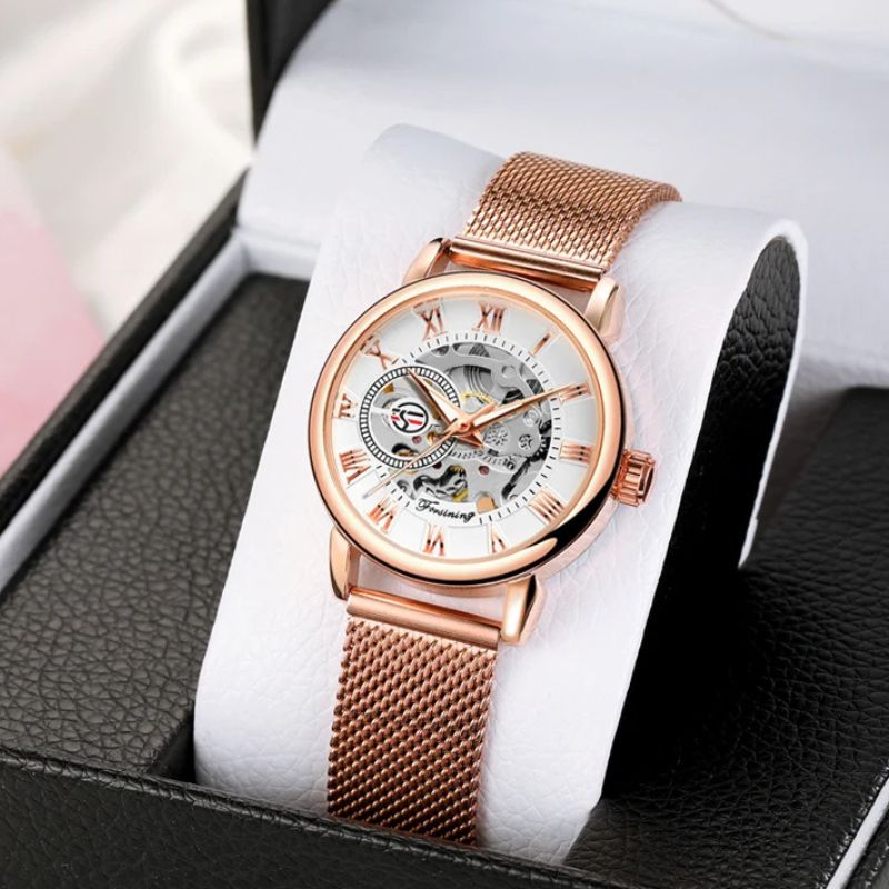 Montre_Squelette_Femme_Ronde_Metal_5