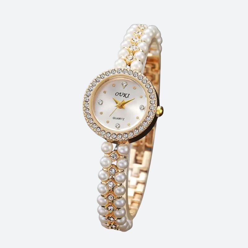 Montre Vintage Femme Bracelet En Perle