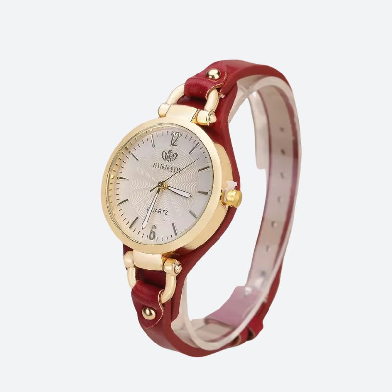 Montre_Vintage_Femme_Cuir_Colore_1