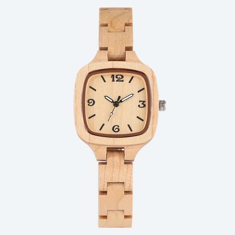 Montre_bois_femme_Cadran_Carre_1